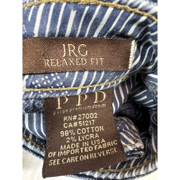 PPD Paige Premium Denim JRG Relax Fit Mens Jeans USA Made Blue Size 36x33‎ - Picture 7 of 9